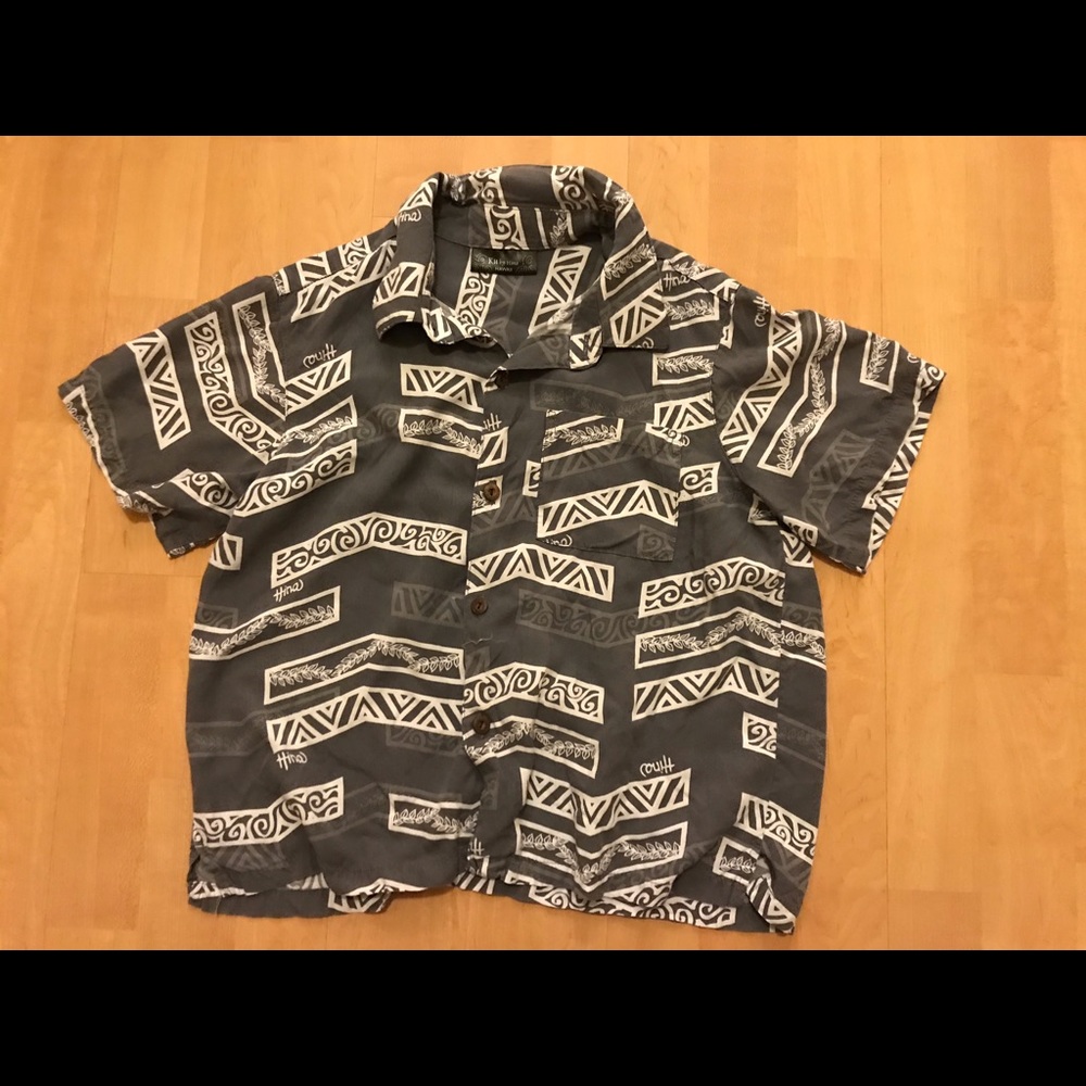 Boys Ku by Hina Button Down Aloha Shirt 12